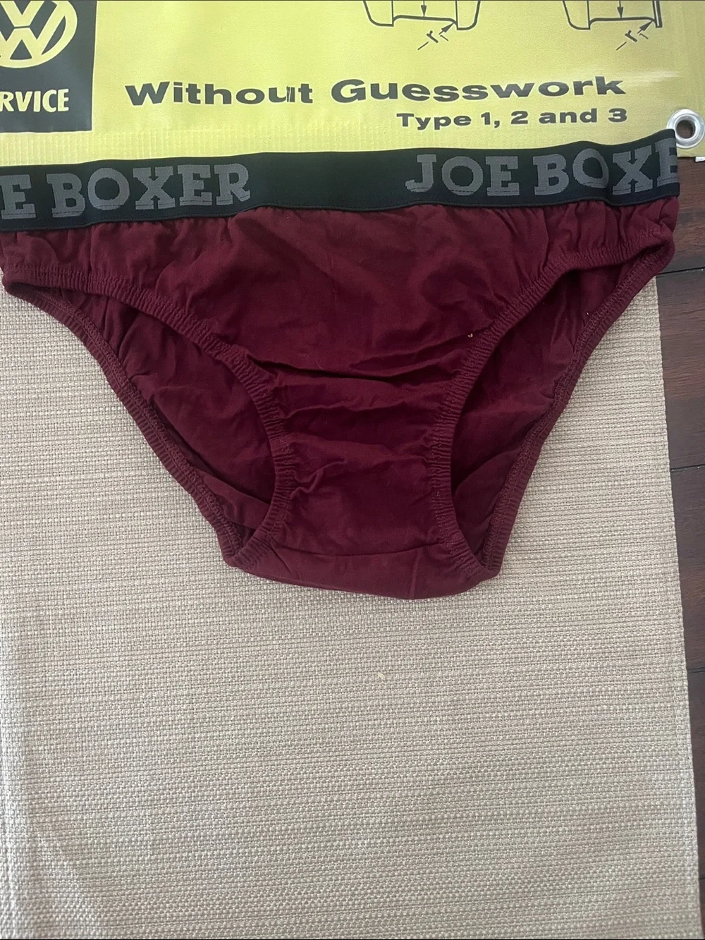 78.  Rare vintage 90’s Joe  Boxer Joe bikini Burgundy Men's Briefs medium